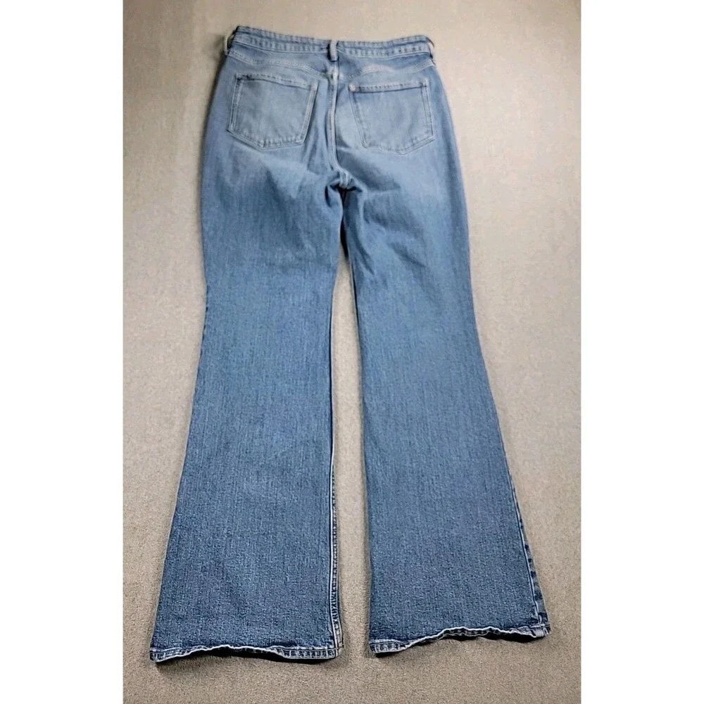 Old Navy Flare Jeans Womens‎ 12 33x31.5  Medium Blue Stretch High Rise Boho - Picture 12 of 13
